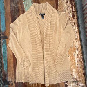 INC International Concepts Tan Cardigan Sweater Size M